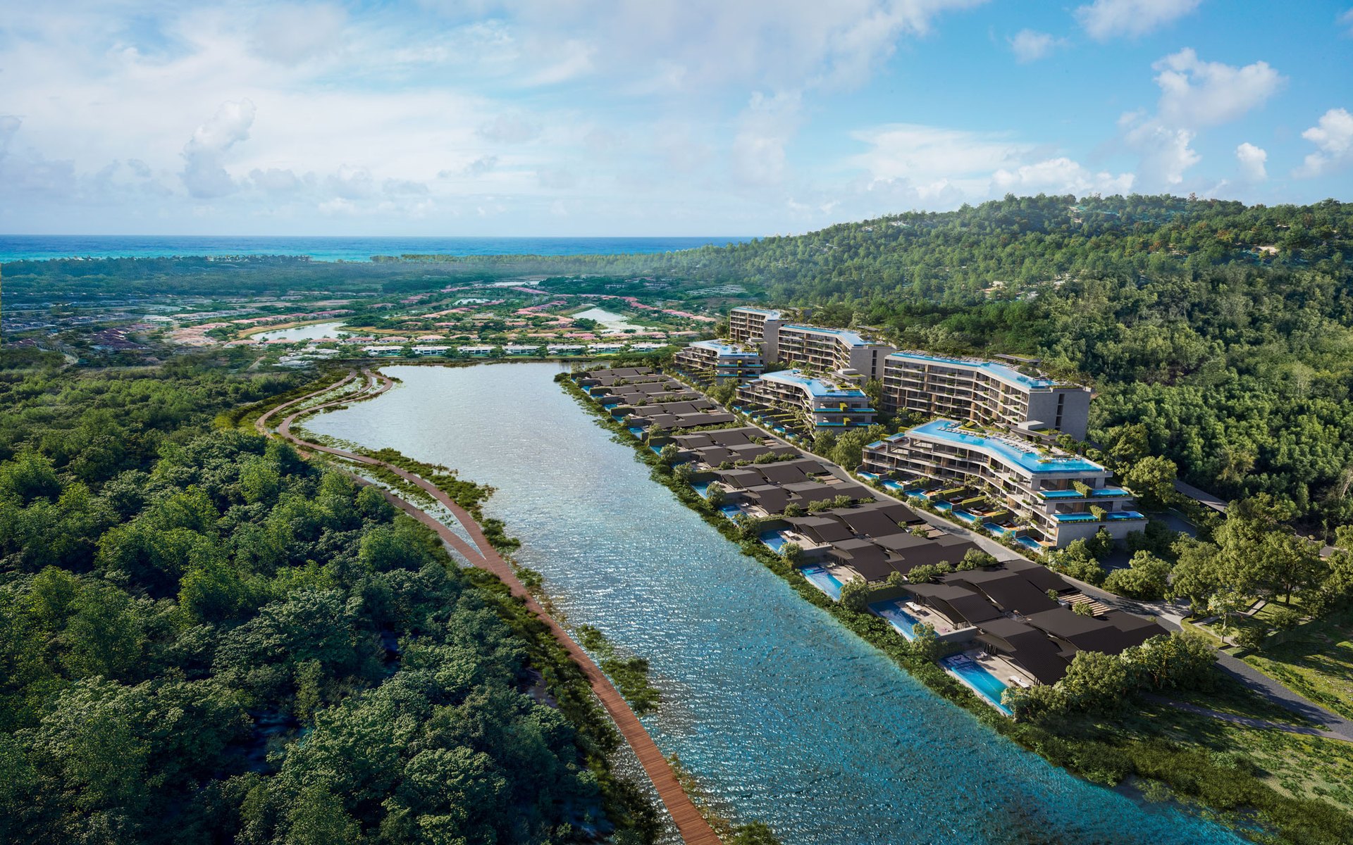 Laguna Lakelands — aerial view of the lakeside community